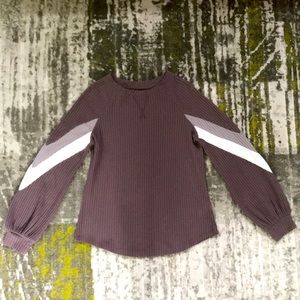 Maurices Women’s Waffle-Knit Balloon Sleeve Top